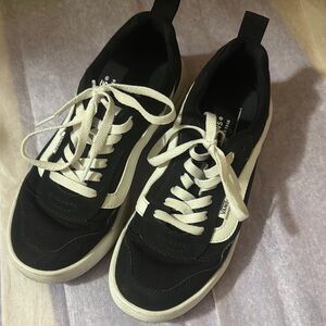 Vans Classic Black and White Lace-Up Sneakers
